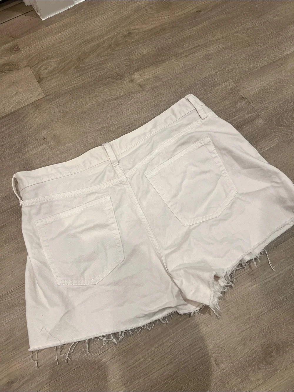 Uniqlo White Denim Cutoff Shorts
